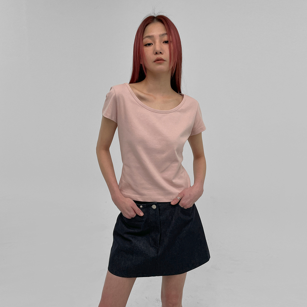[original] スーザンワイドUネック半袖Tシャツ