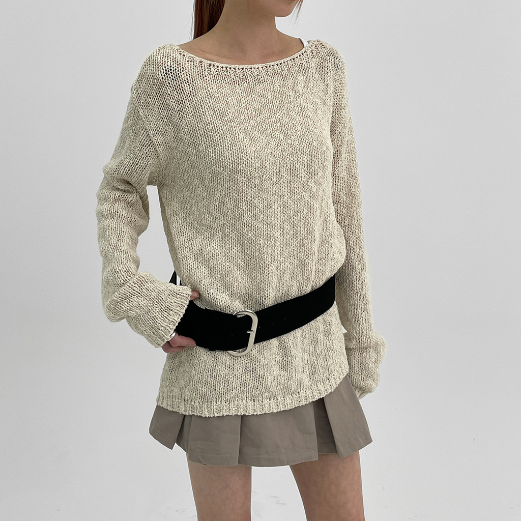 [original] エルカスラブリネンニット