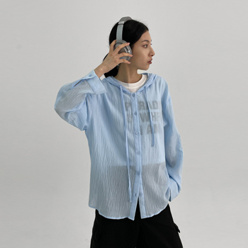 [original] キーセンサマーオーバーフィットフードシャツ