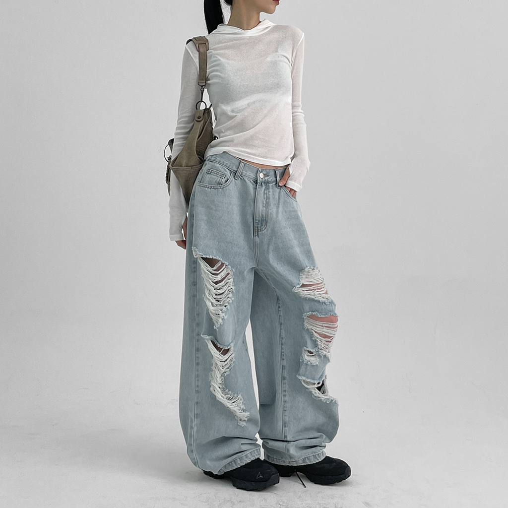 新品未使用タグ付き　45r ギマダンガリー　ワイドデニム　パンツ　シンチバック 新品未使用タグ付き 45r ギマダンガリー ワイドデニム パンツ