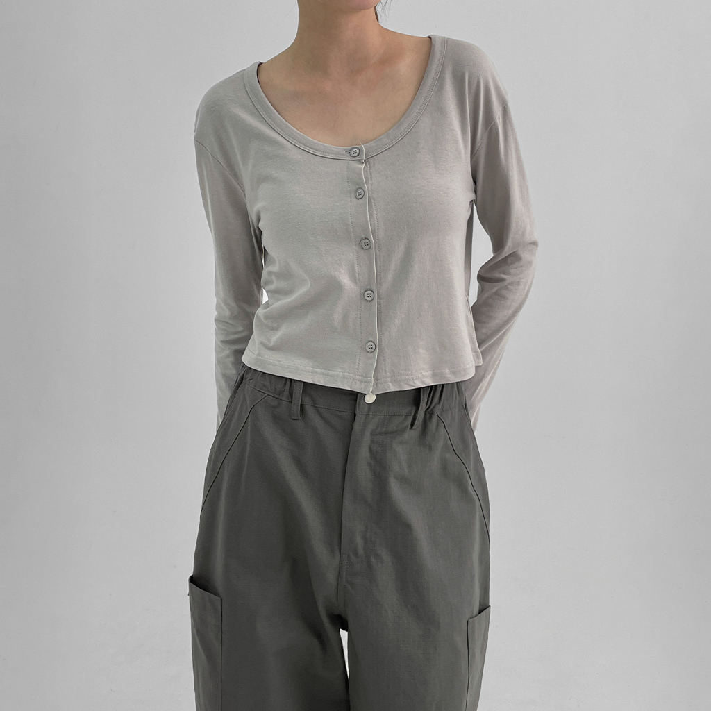 [original] メディアラウンドネックカーディガン