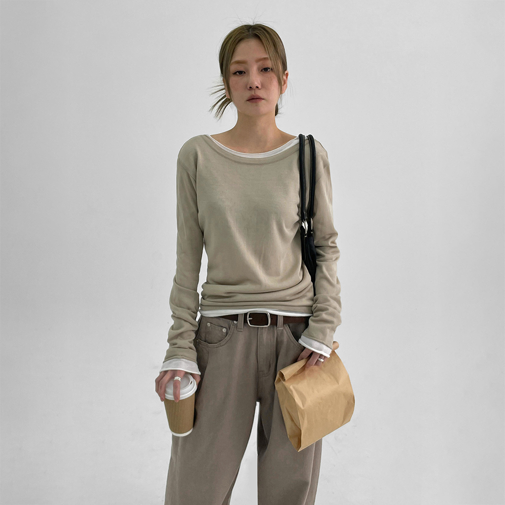Lois CRAYON  ニットツーピース  M タートルニット　グレージュ.png