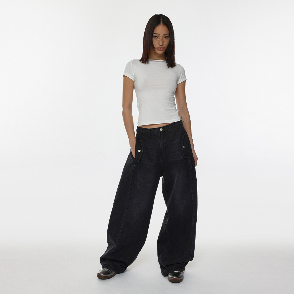 [original] プラッ2WAYバルーンデニムパンツ