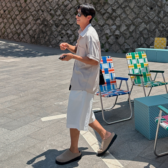 MAN)タック入りワイドハーフパンツ | ファッション通販サイト NUGU