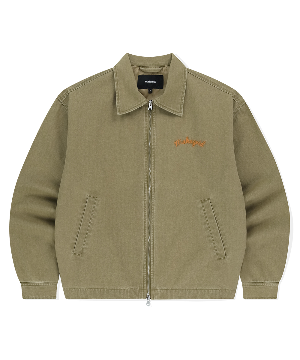 WASHED DRIZZLER BLOUSON JACKET [OLIVE]