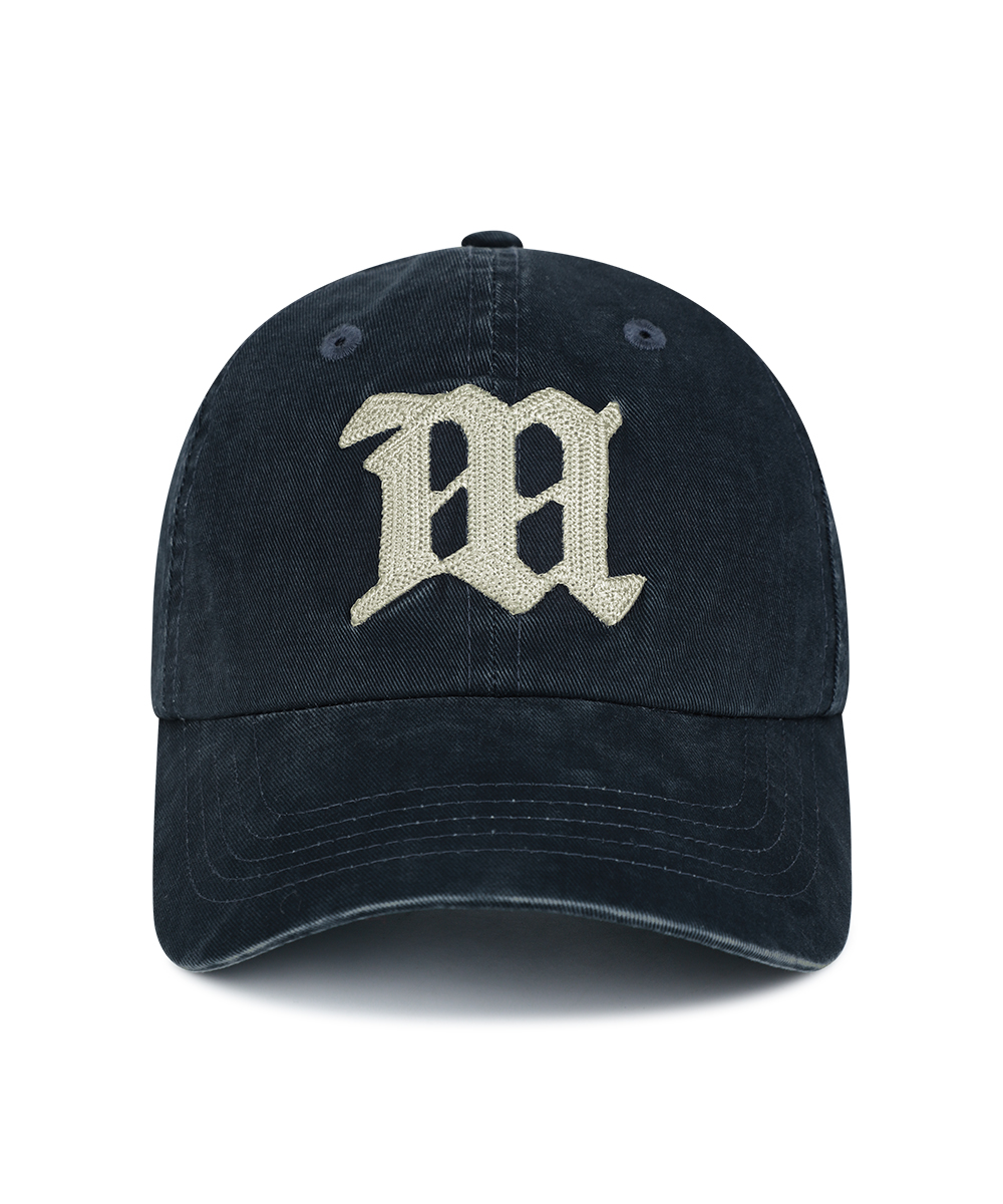 VINTAGE WASHED M BALL CAP[NAVY] | ファッション通販サイト NUGU