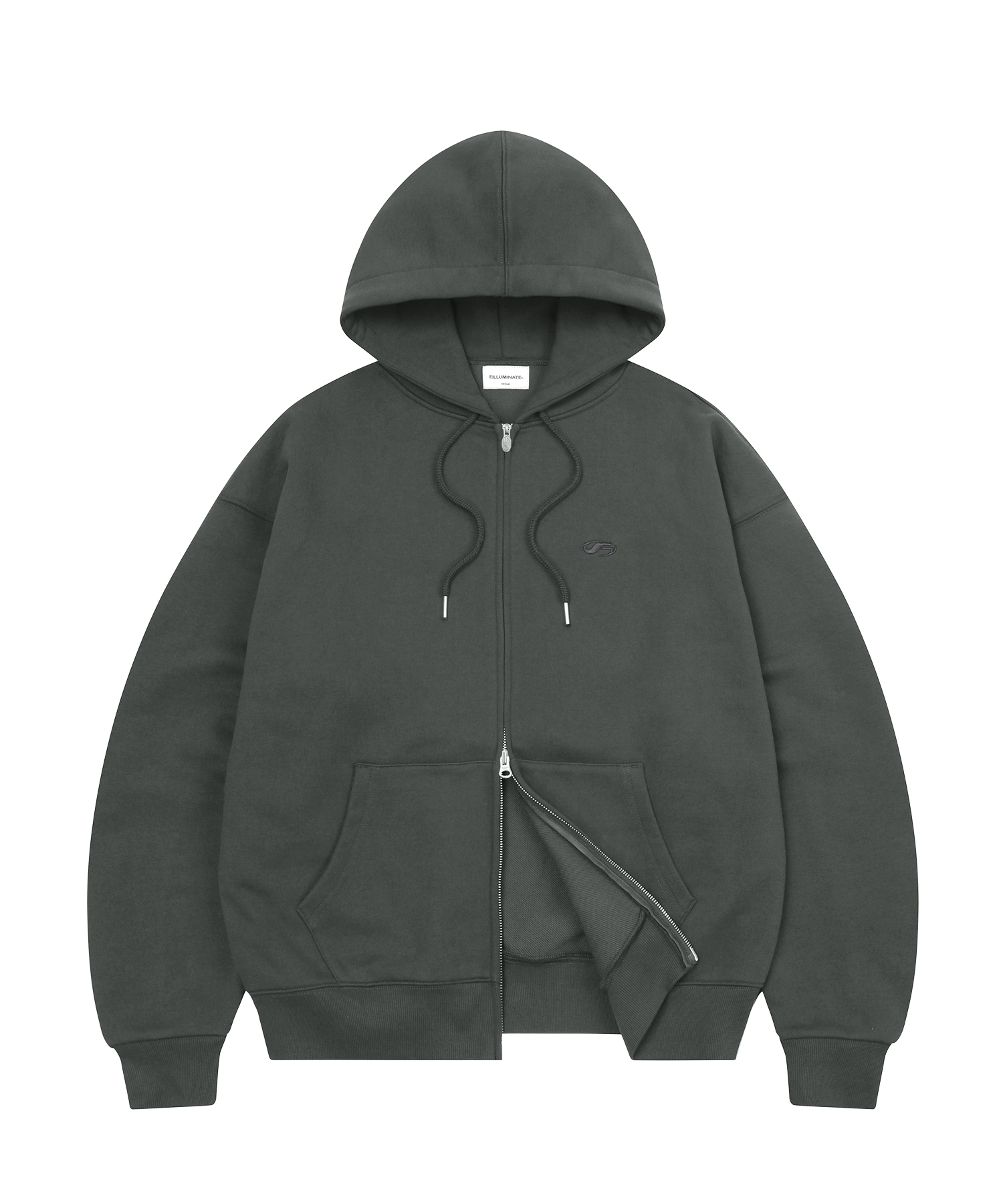 Small Logo Hood Zip Up-Charcoal | ファッション通販サイト NUGU