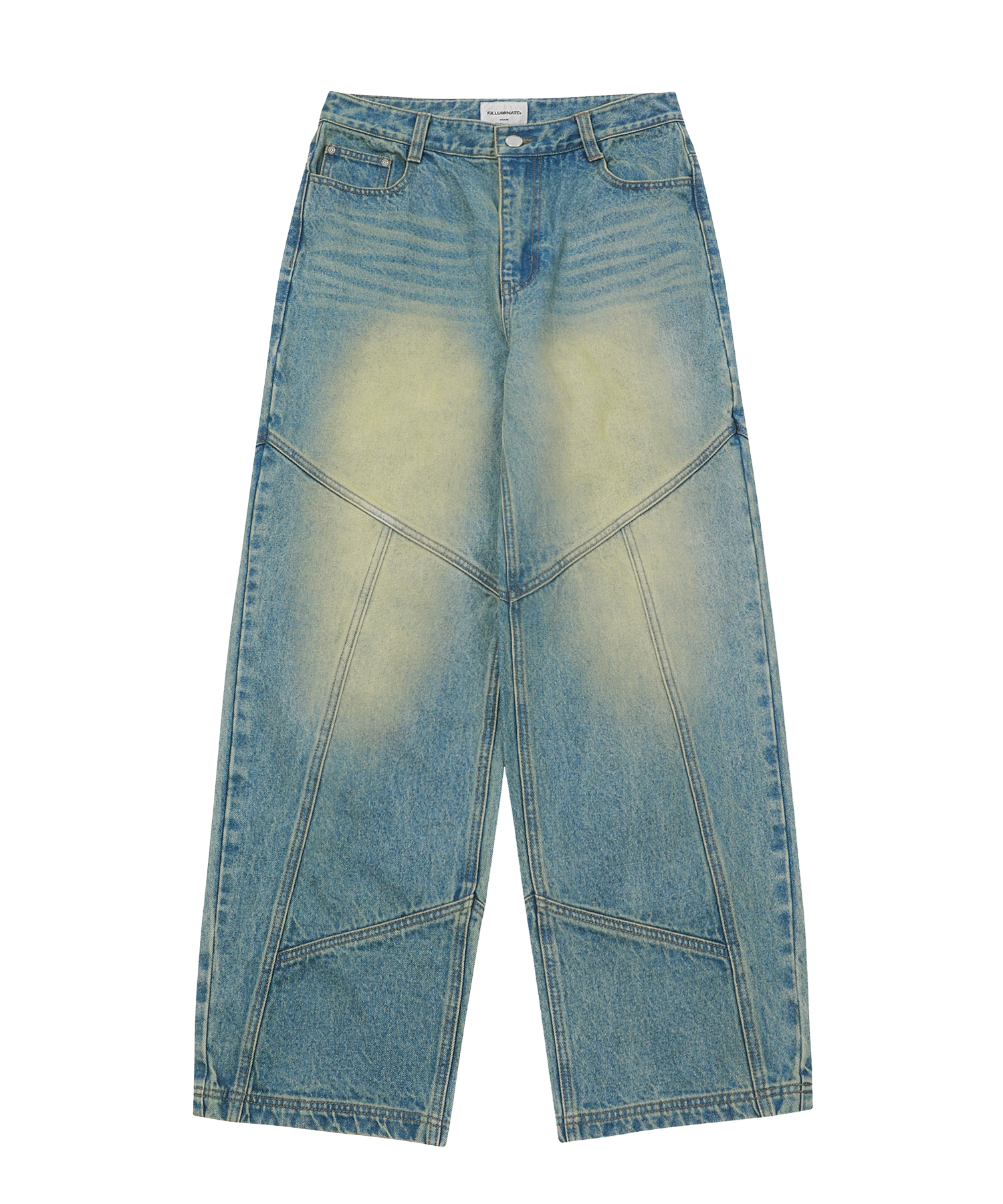 Splash Washing Wide Denim Pants-Light Indigo | ファッション