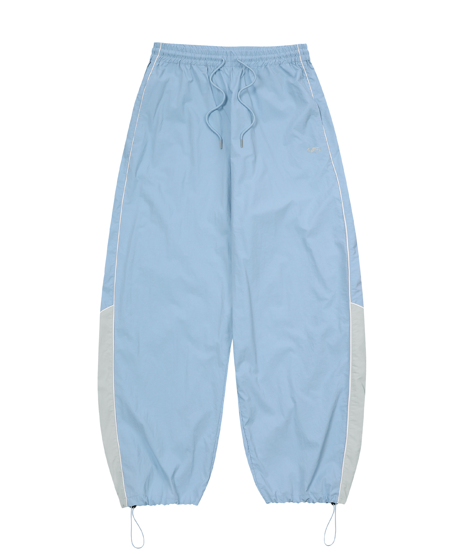 Nylon Two Tuck Taping Pants-Blue Green | ファッション通販