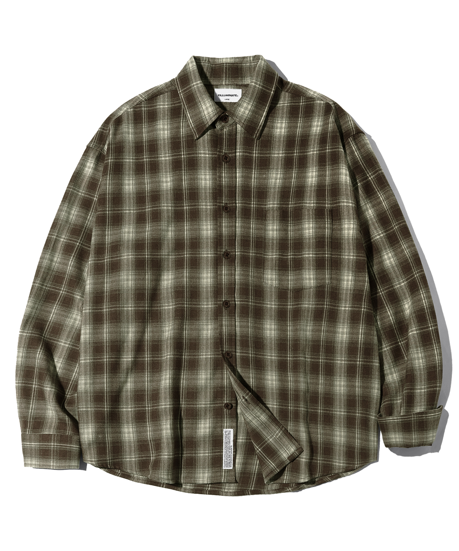 WOOL CHECK SHIRT / BROWN サブカルチャー SUBCULTURE WOOL CHECK SHIRT / BROWN メンズ