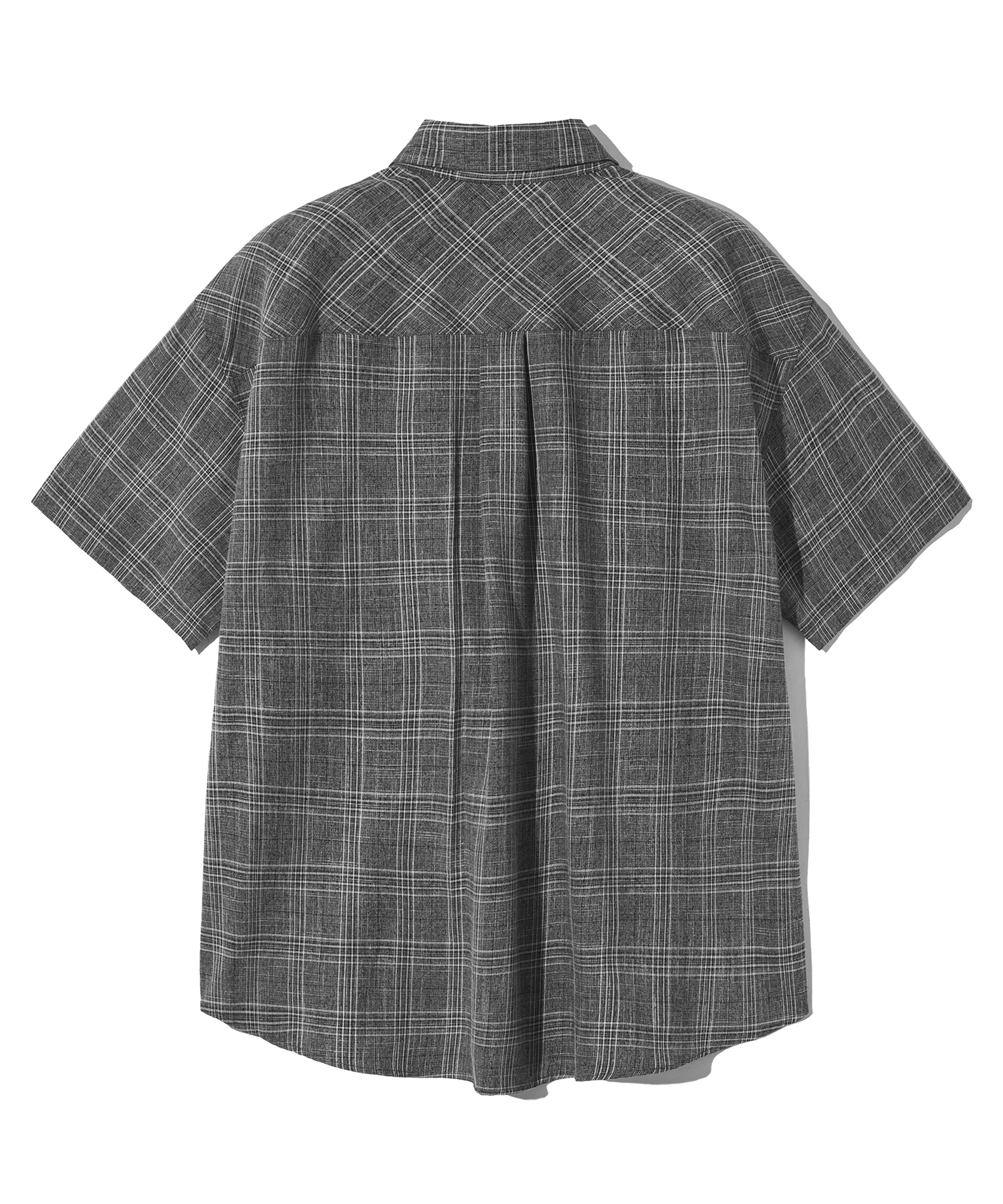 F.ILLUMINATEのReverse Point Check Half Shirt 全2色 Reverse Point Check Half Shrit-Black | ファッション通販