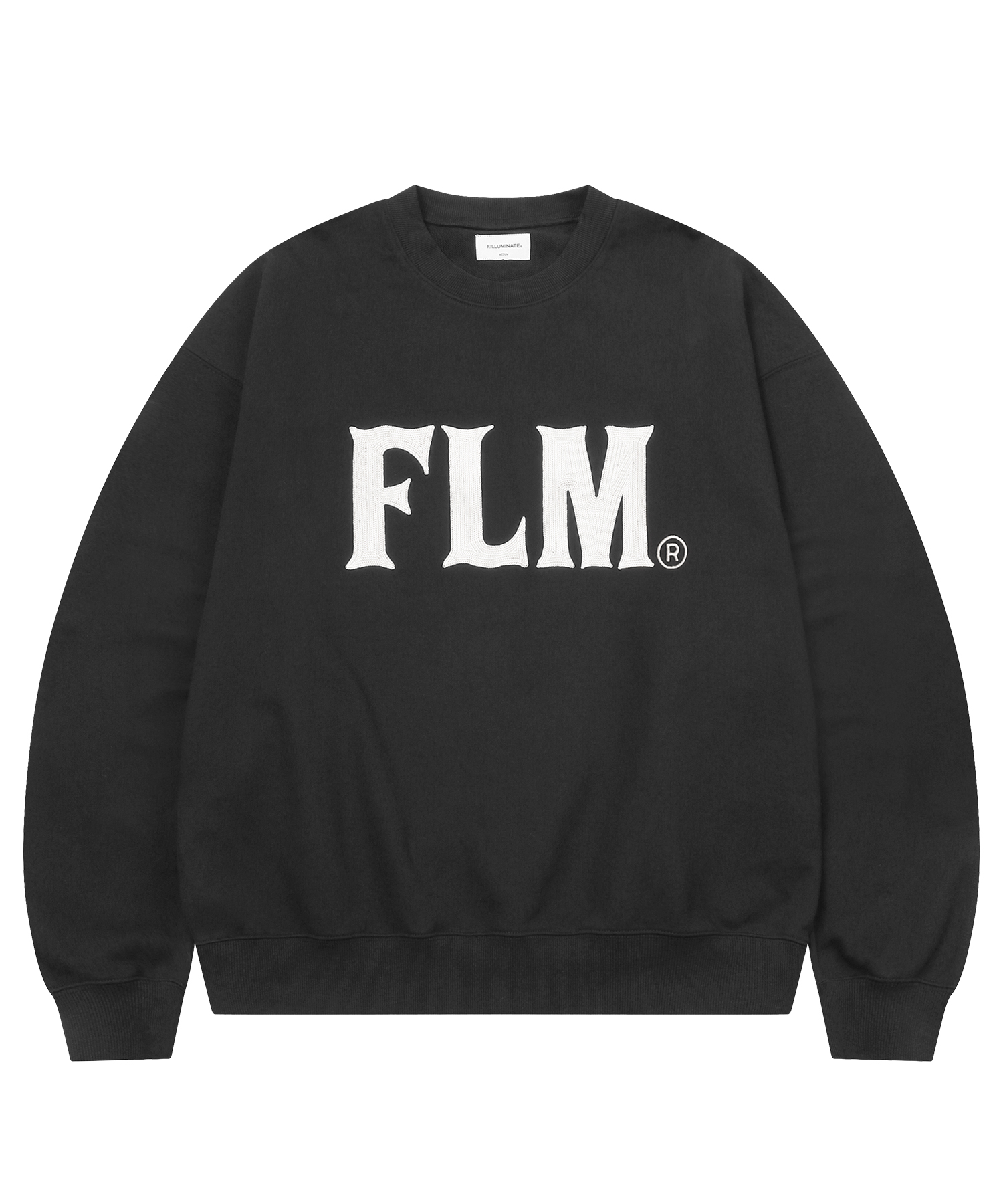 F.ILLUMINATEのFLM Stitch Logo Sweatshirt 全2色 FLM Stitch Logo Sweat Shirt-Black | ファッション通販サイト NUGU