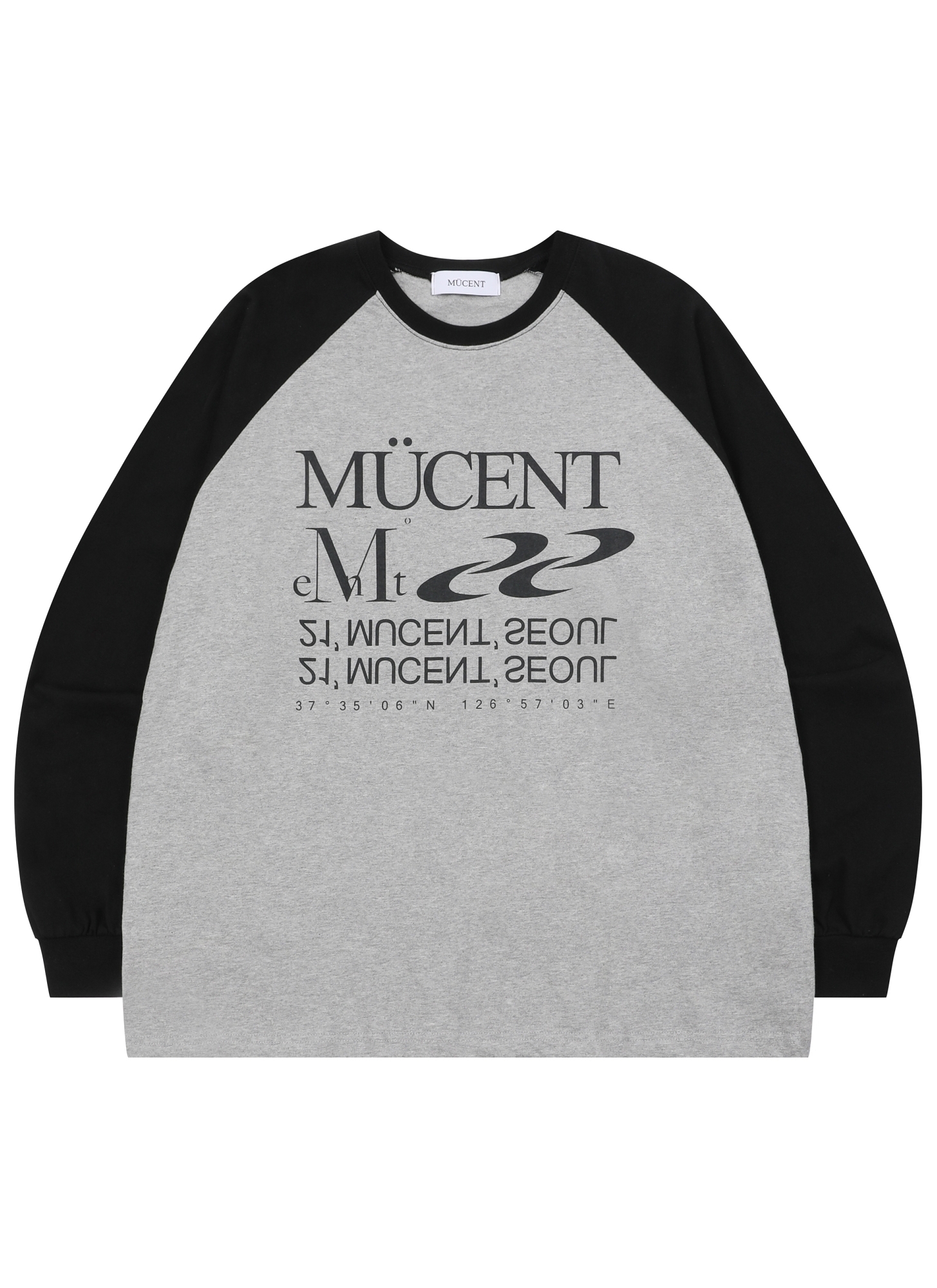 ☆韓国☆［MUCENT］ESEENTIAL TWO TONE RAGLAN LONG SLEEVE 2C ESEENTIAL TWO TONE RAGLAN LONG SLEEVE (2Color