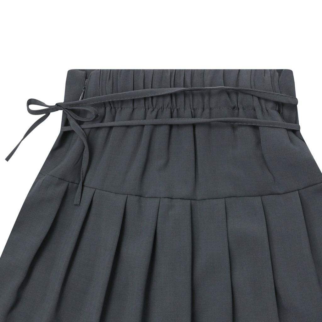 【MUCENT】 BEMINE RIBBON PLEATED SKIRT (2COLOR) /追跡付 BEMINE RIBBON PLEATED SKIRT (2COLOR) | ファッション通販