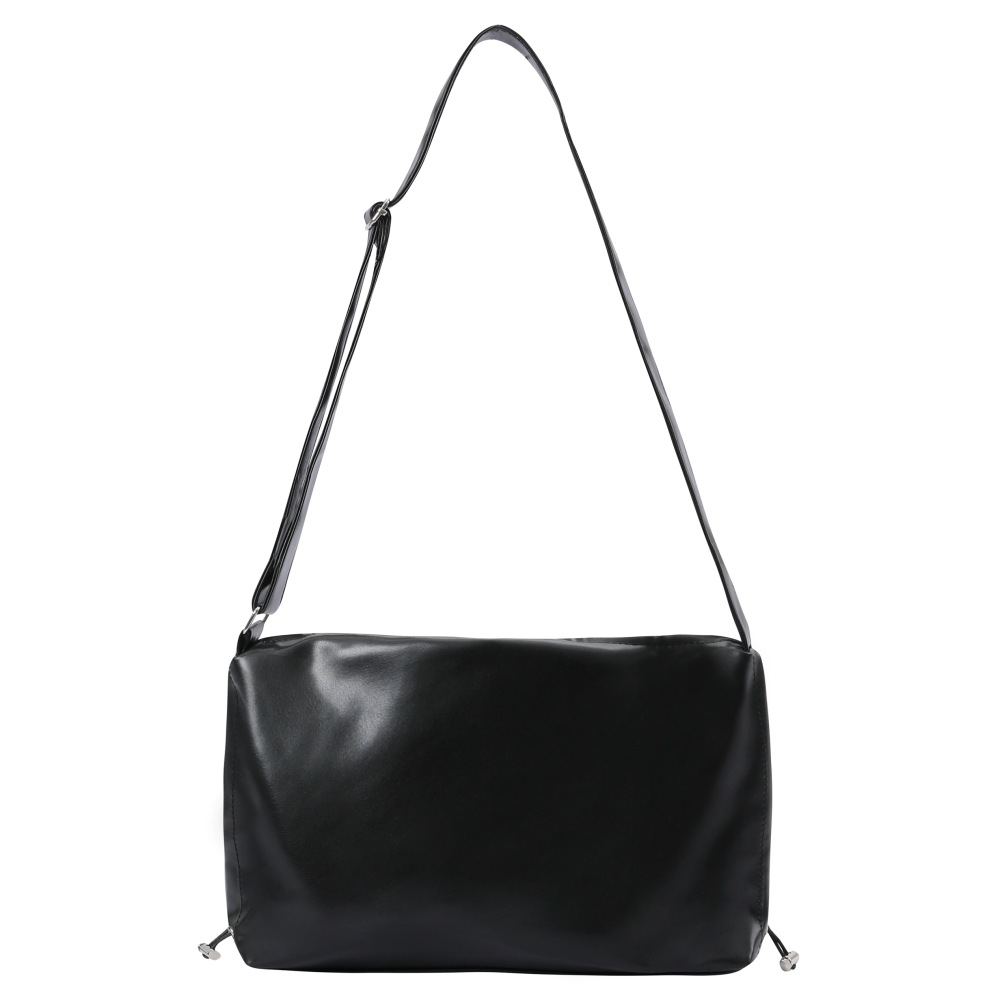 GAEL METAL LOGO SHIRRING SIDE STRING CROSS BAG UNISEX