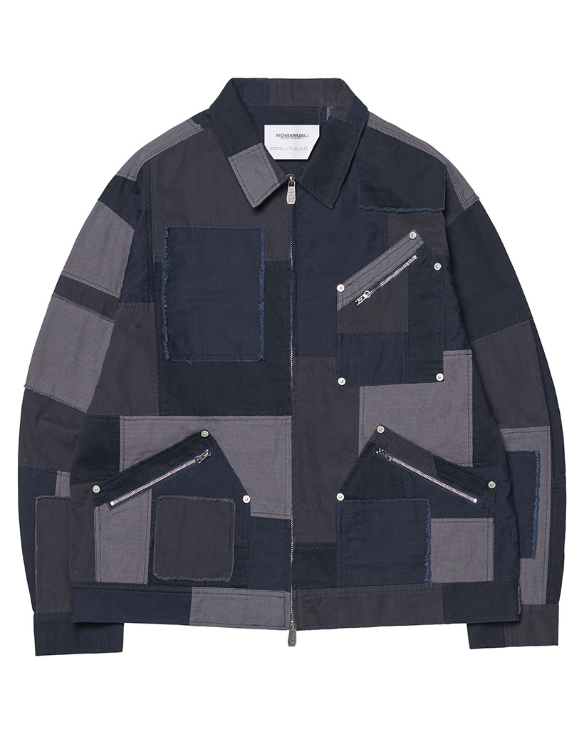 MULTI PANEL WORK JACKET - WASHED NAVY | ファッション通販サイト NUGU