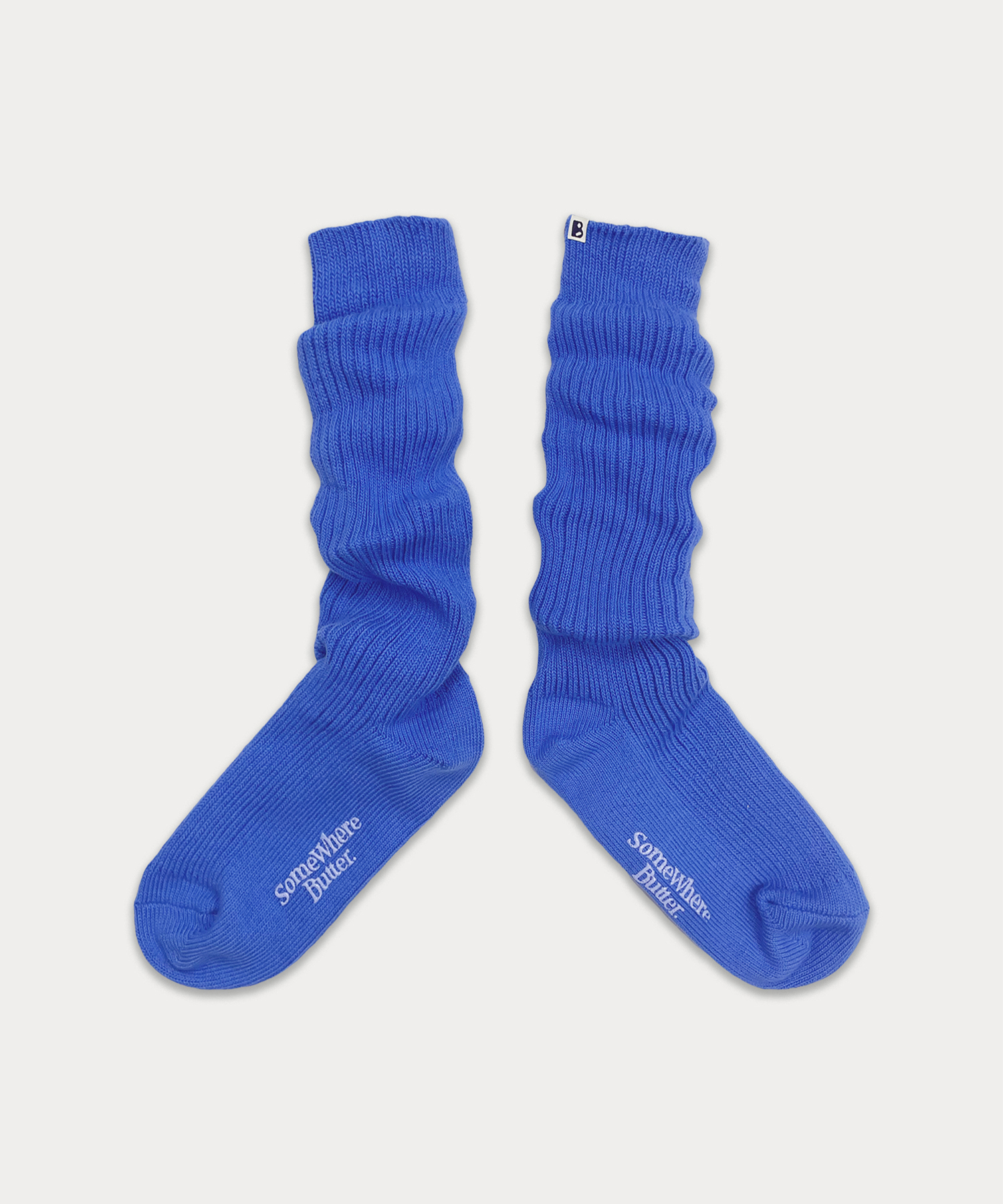essential knit socks-blue