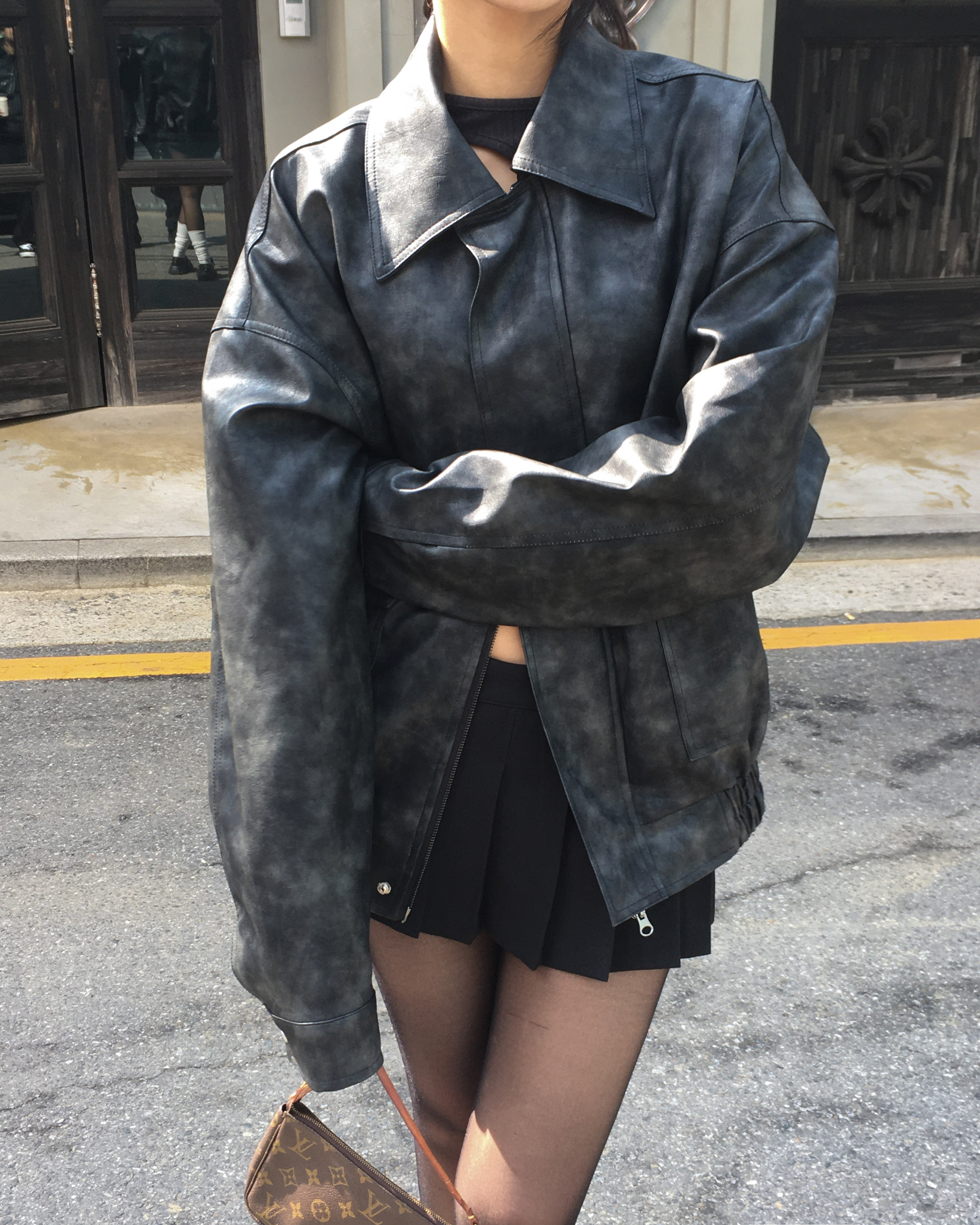 Rene leather jacket -black | ファッション通販サイト NUGU
