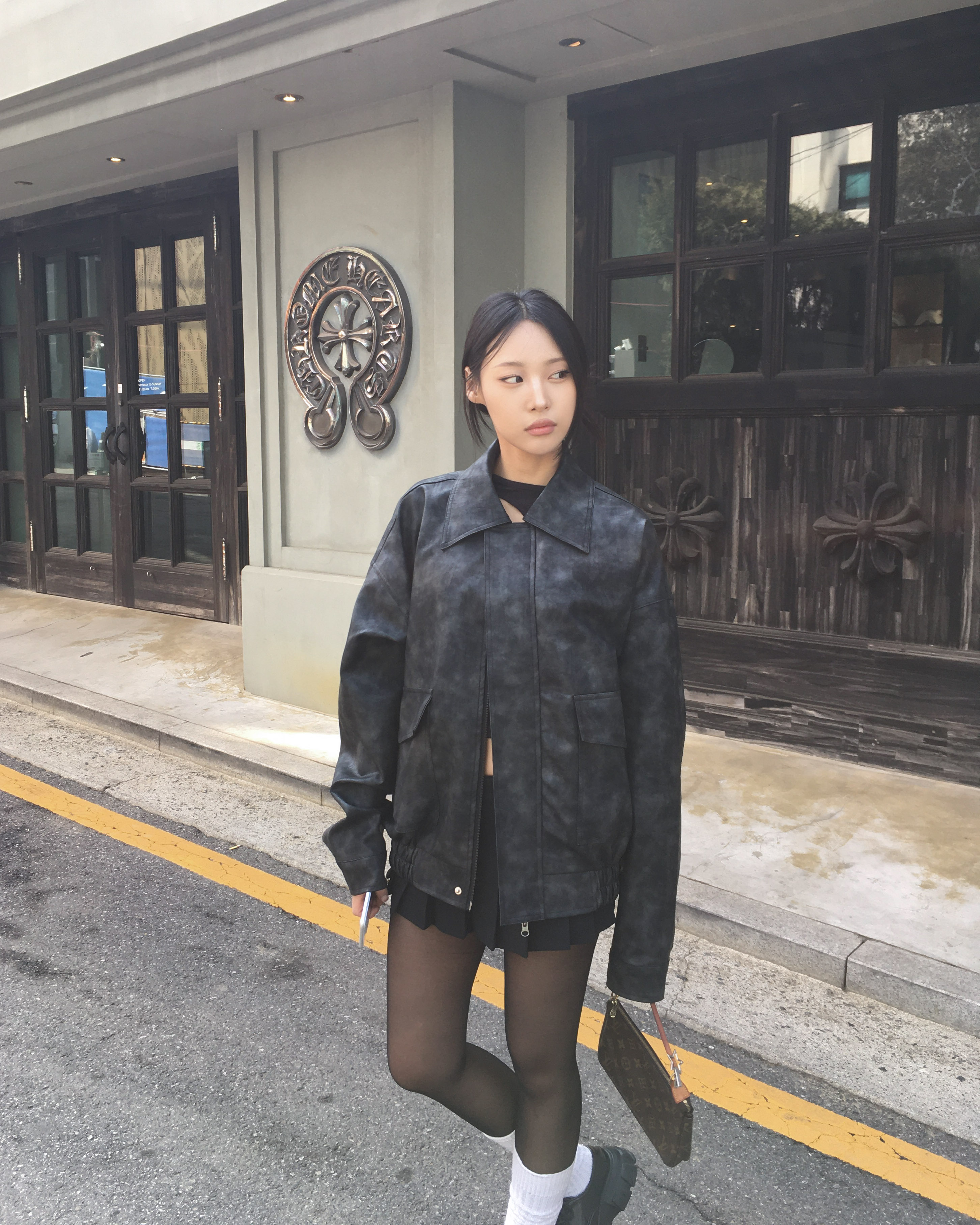 Rene】ルネ ブルゾン ネイビー 36size 美品 Rene ルネ アウターの