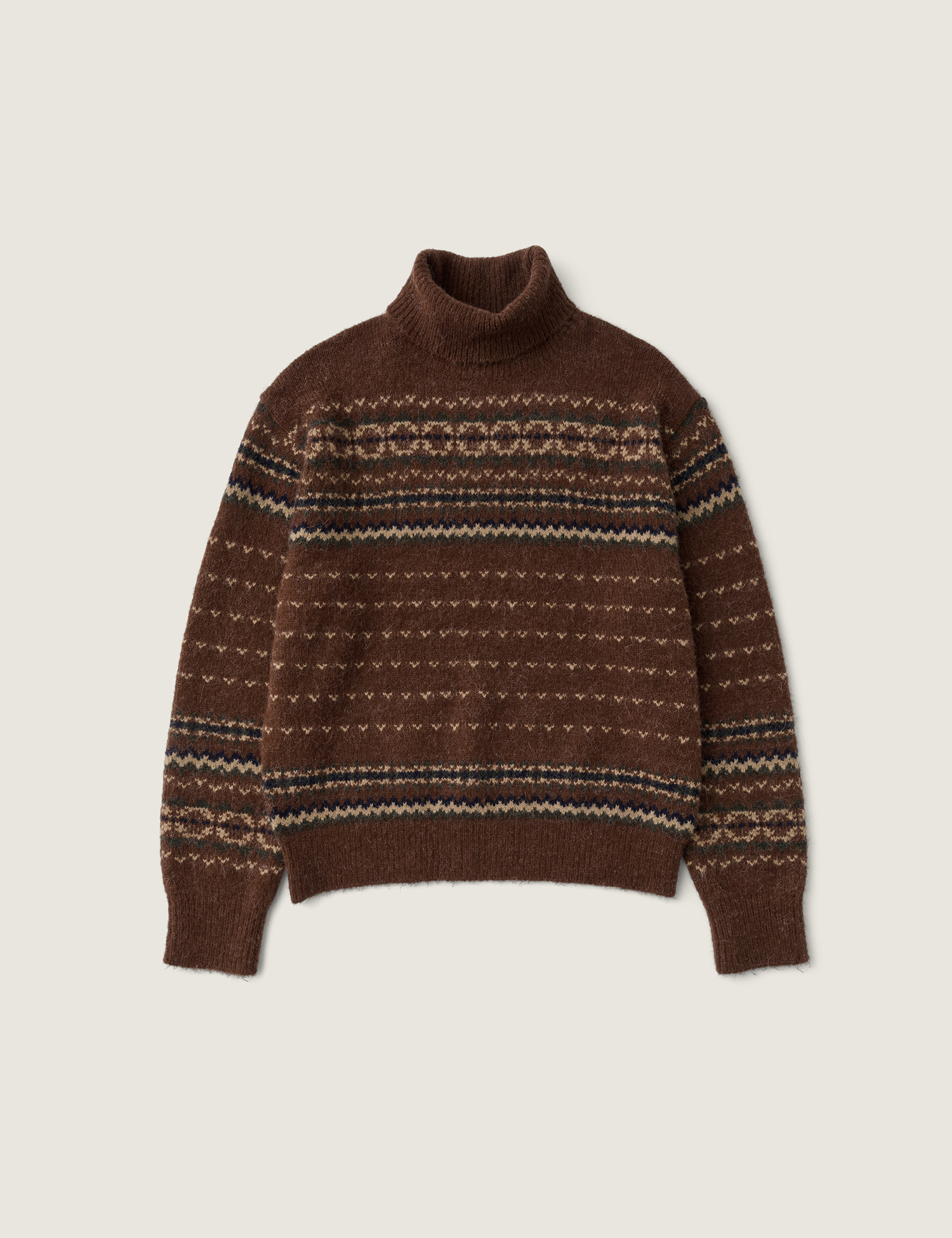【購入特典】[kaorin x SIENNE] Maya Turtleneck Jacquard Knit (Brown)