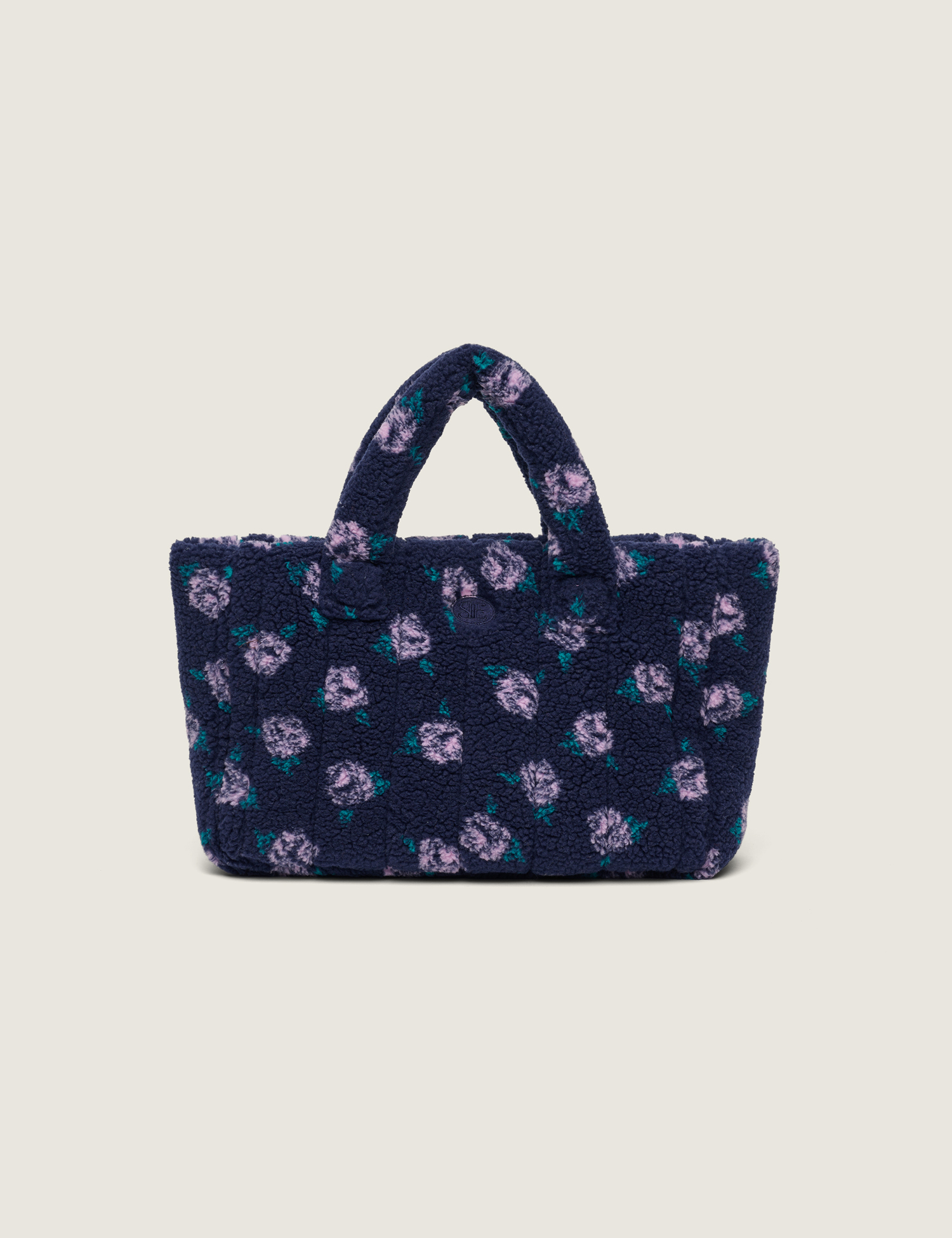 Medium Rose Fleece Padding Bag (Navy)