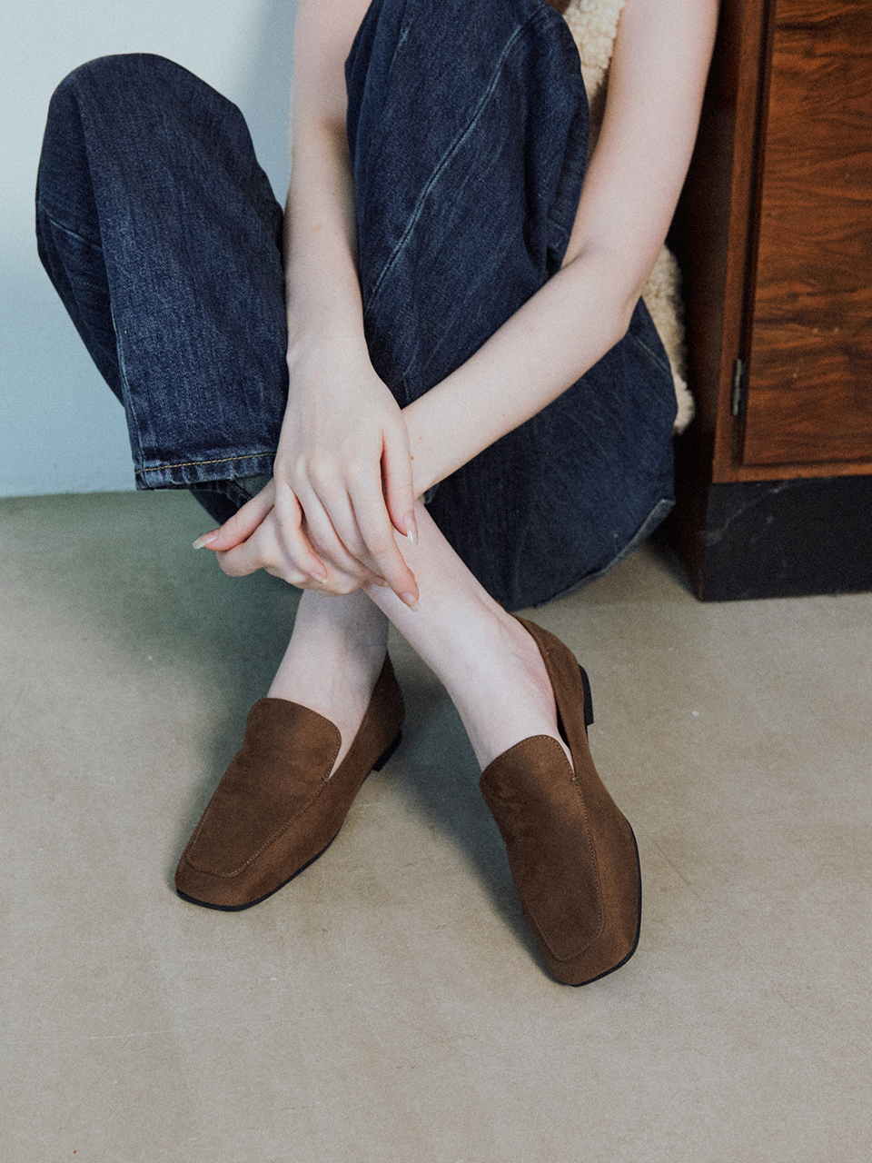 me2401 square stich mono loafer_5colors