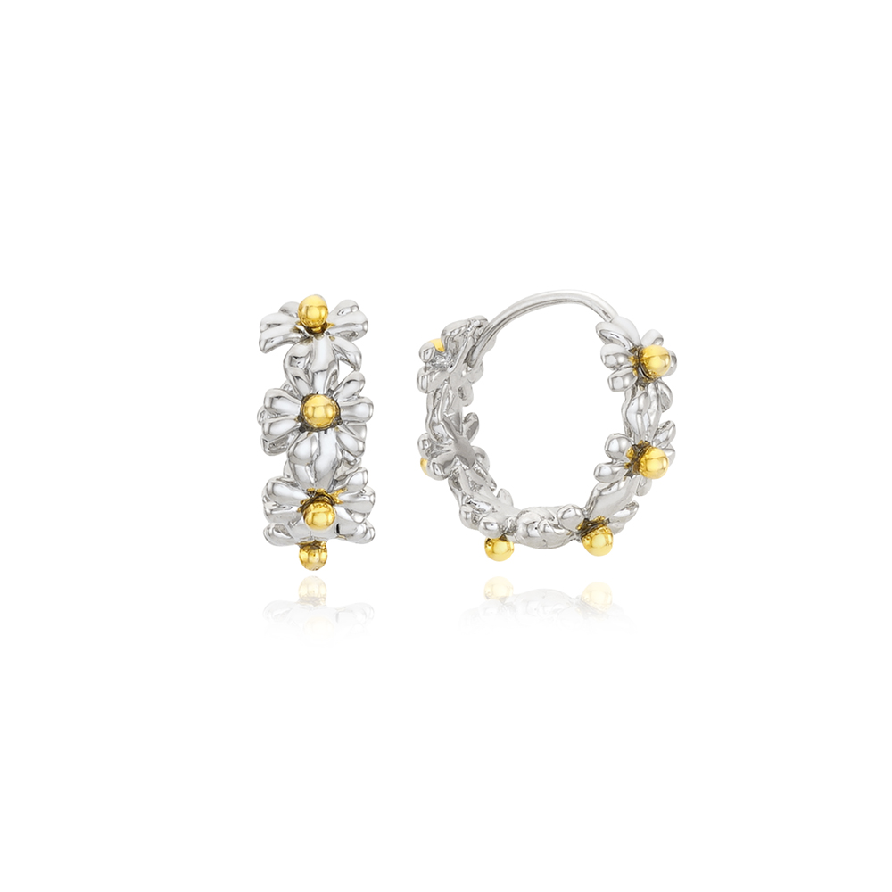 【VINTAGE HOLLYWOOD】Nature Daisy Earrings☆送料関税込 MARC JACOBS Signed Petite Daisy and Logo Disc Earrings. For