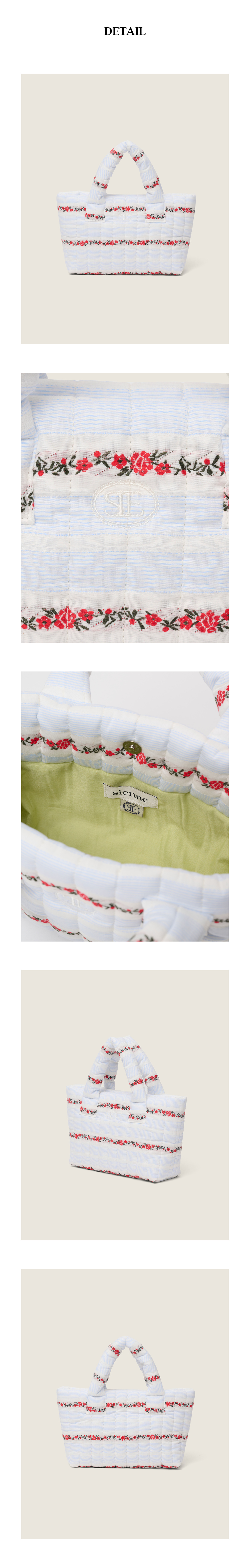 25SS新作人気【SIENNE】Mini Flower Padding Bag★アイボリー Mini Flower Padding Bag (Ivory) - 시엔느