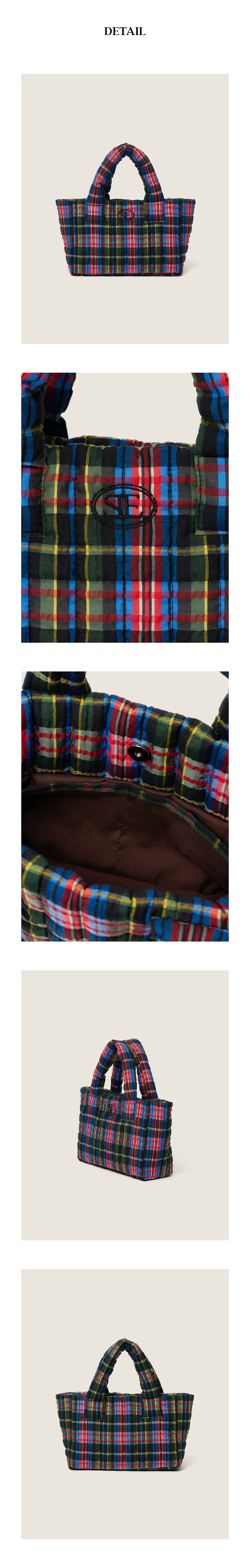 Check Mini Padding Bag (Black) | ファッション通販サイト NUGU