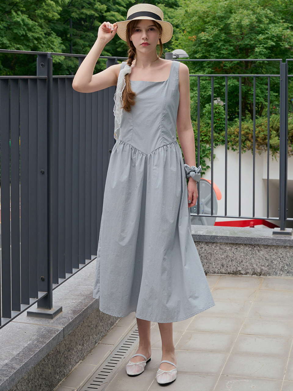 [Scrunchie set] Belle sleeveless dress_2 Colors