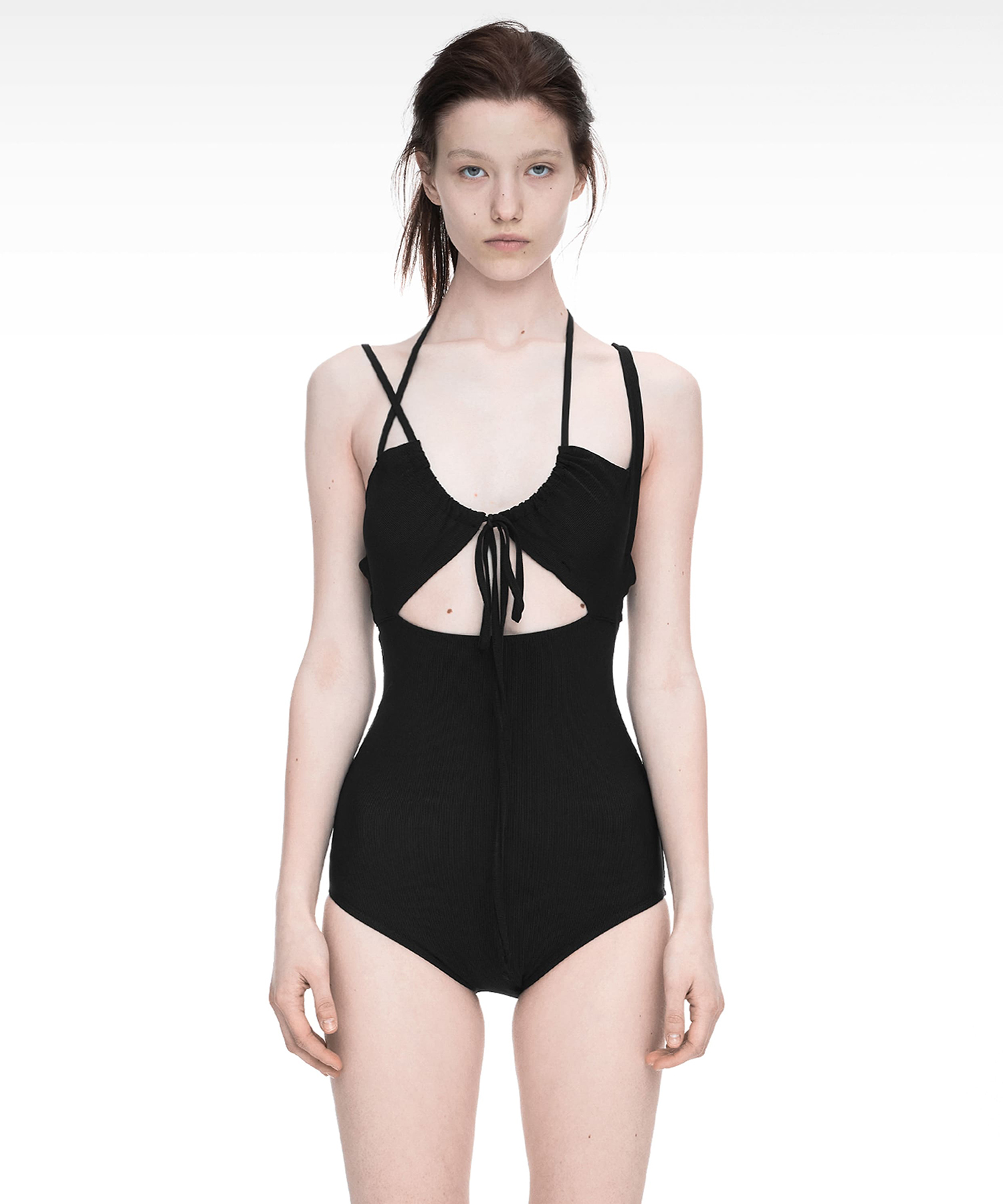 MULTIWAY STRAP SWIM SUIT BLACK
