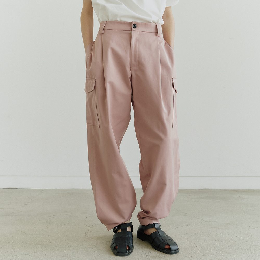 UTILITY CARGO WIDE DENIM PANTS (CREAM BEIGE) | ファッション UTILITY CARGO WIDE DENIM PANTS (CREAM BEIGE) | ファッション
