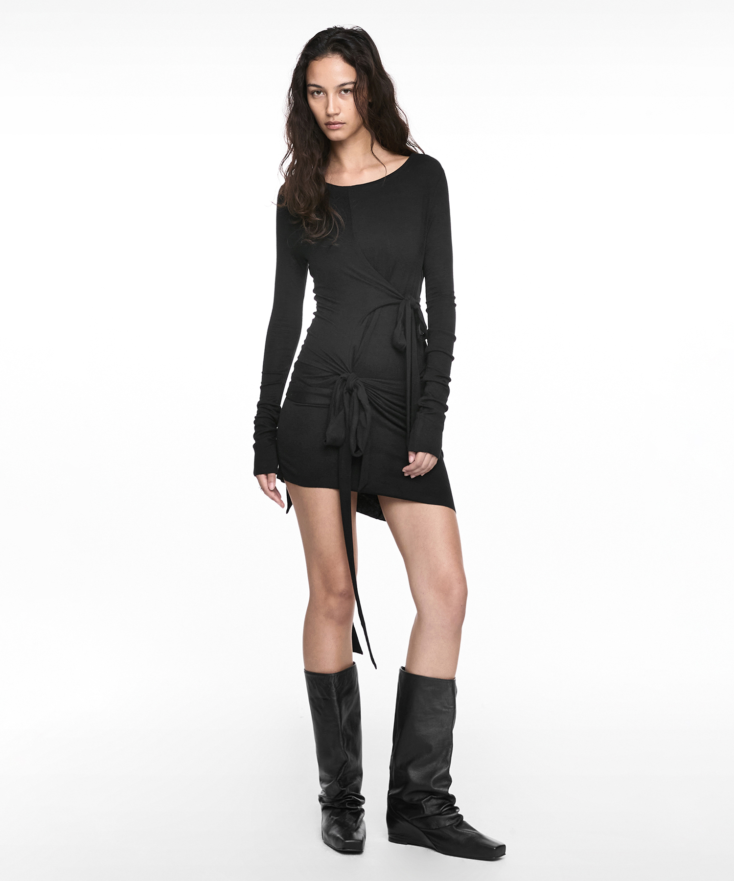 TWINE MINI DRESS BLACK