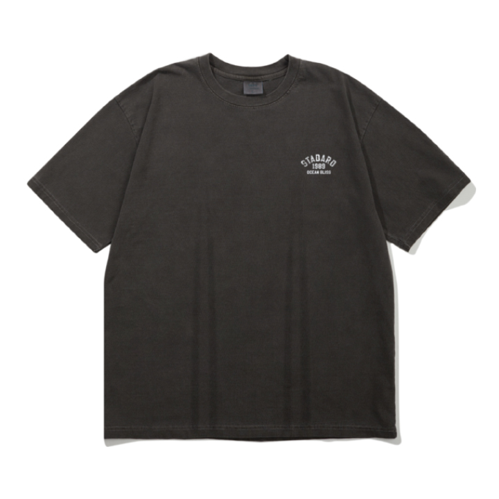 [WOOALONG]Rope-Type Washed Loose Tシャツ★新作・25SS★男女★ WOOALONG]Rope-Type Washed Loose Tシャツ☆新作・25SS☆男女