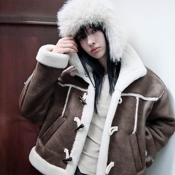 HIGH NECK SUEDE MUSTANG JACKET BEIGE | ファッション通販サイト NUGU