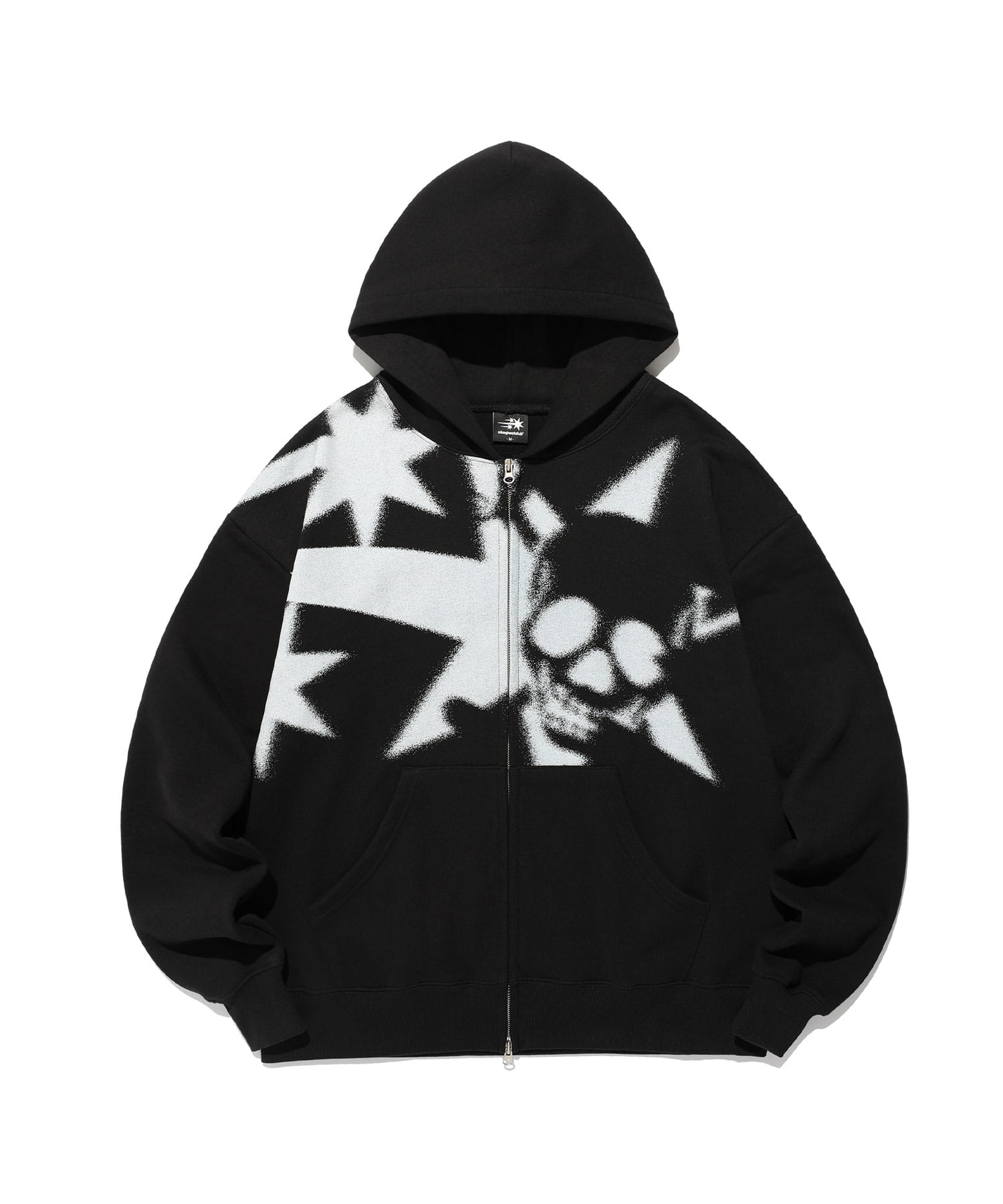 Starfish Hood Zip-up Sweater(BLACK) | ファッション通販サイト NUGU