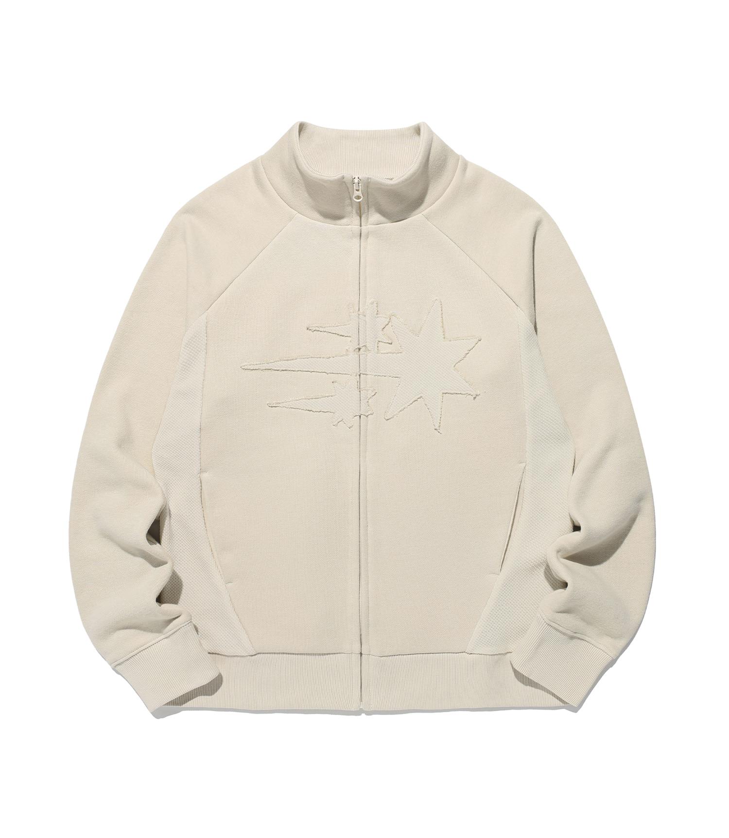 3stars sweat jersey zip up[ivory]