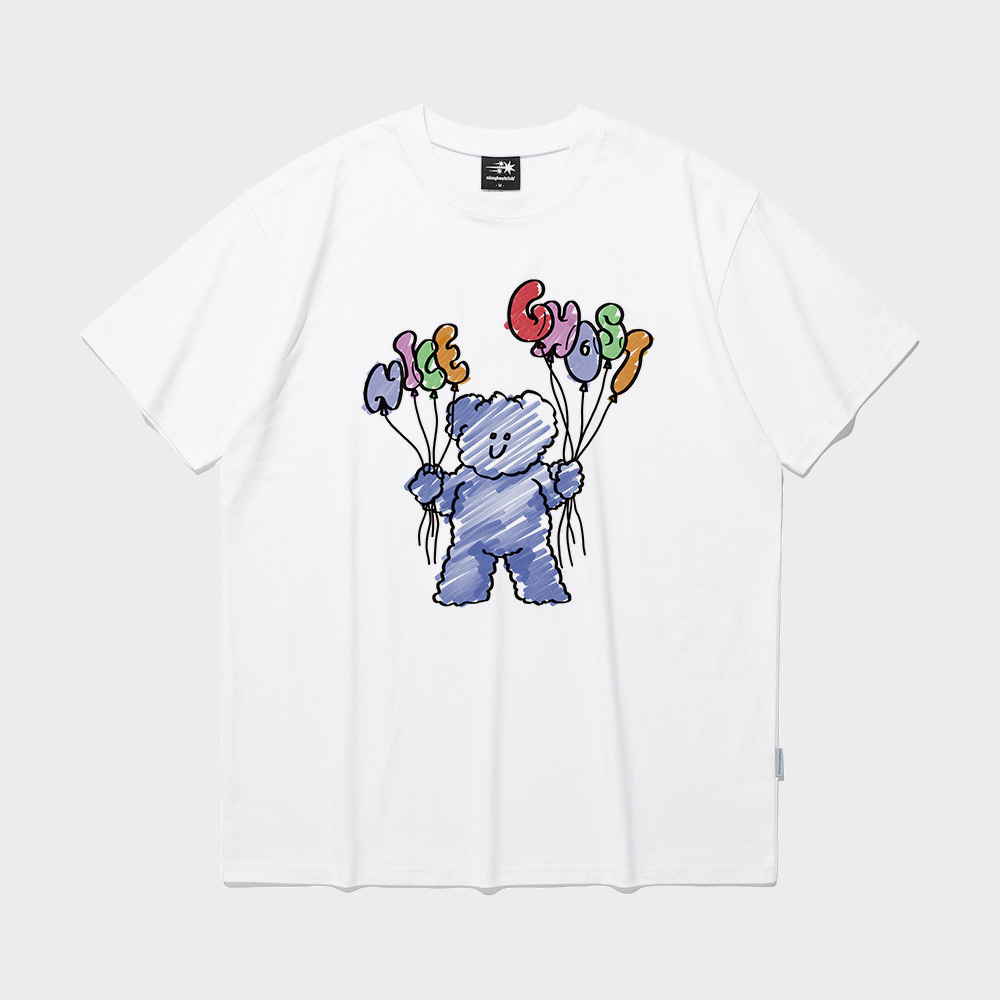 BUNNY BEAR SPRAY ART BIG BIG TEE[WHITE] | ファッション通販