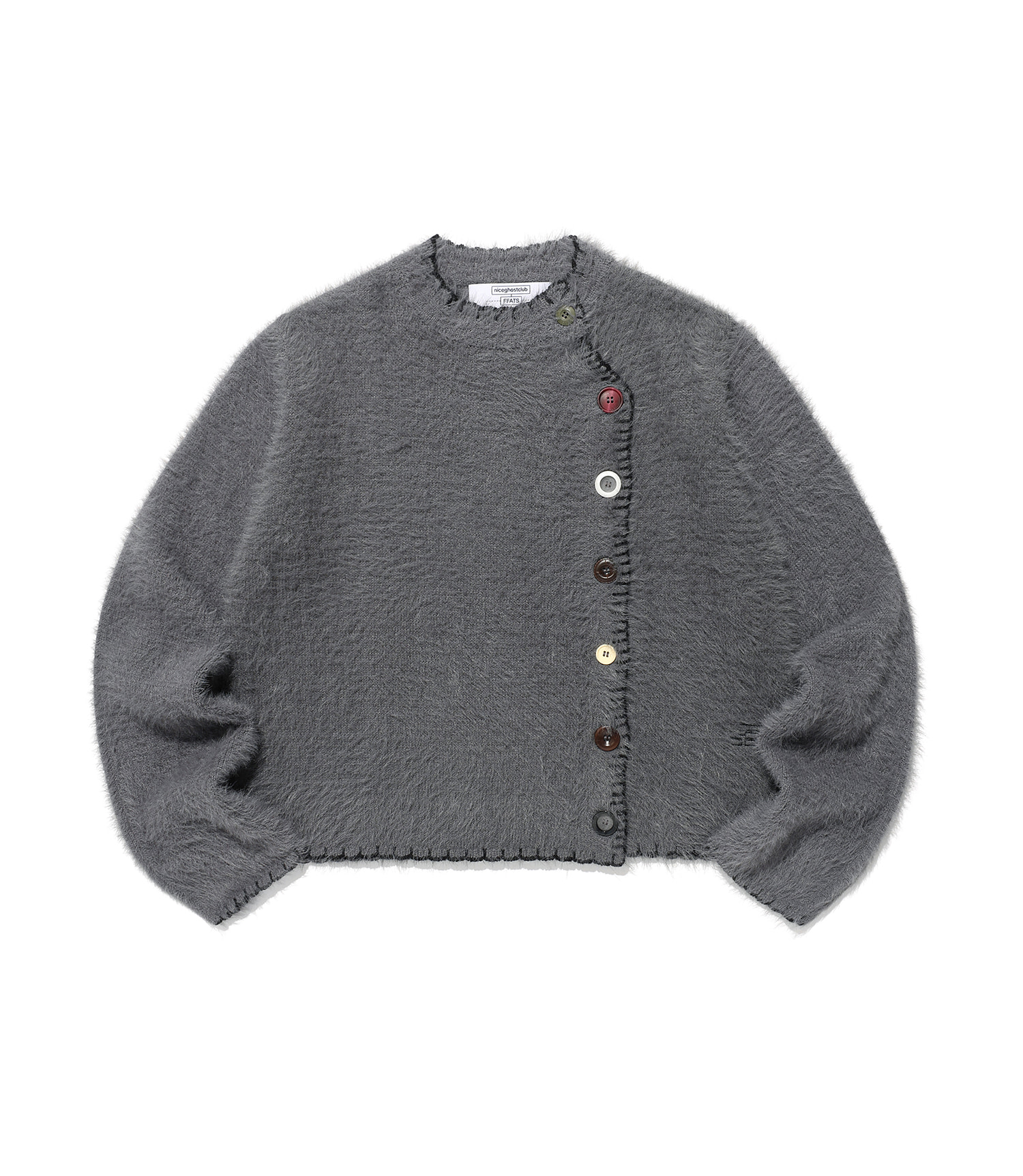 ffats button cardigan[grey]