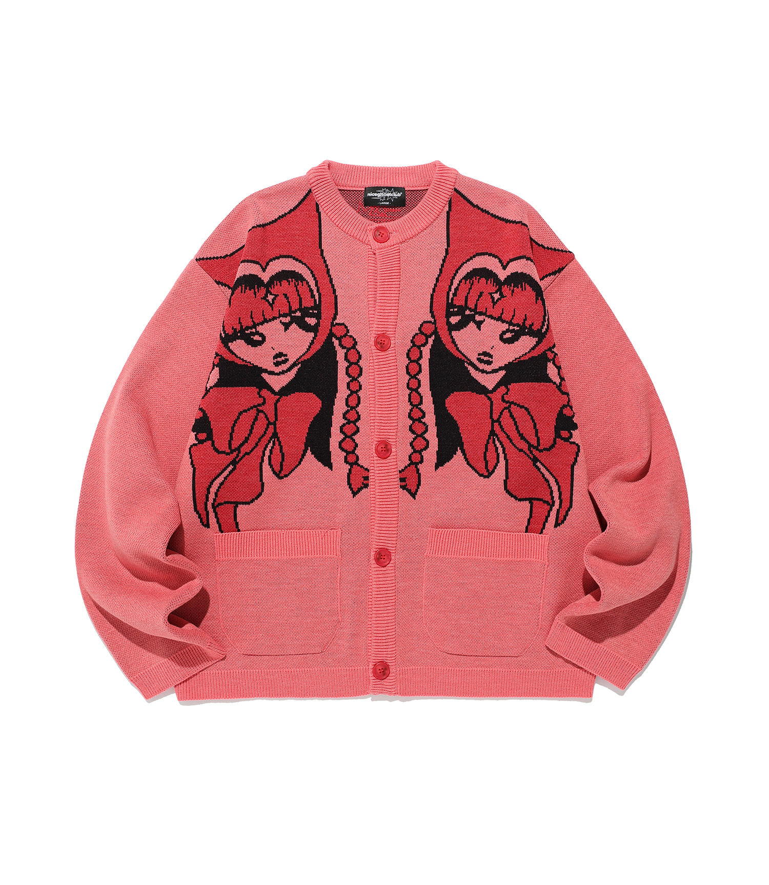 devil girl knit cardigan[pink]