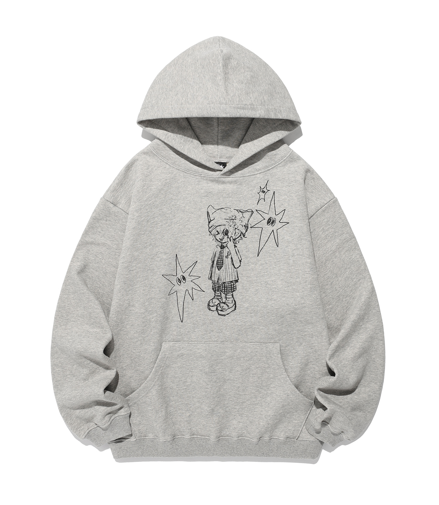 OGTHEBIGSMOKE フード付きグレー パーカー スタンダードWフードプルパーカー | メンズ | 1枚 | 00188-NNH | 杢