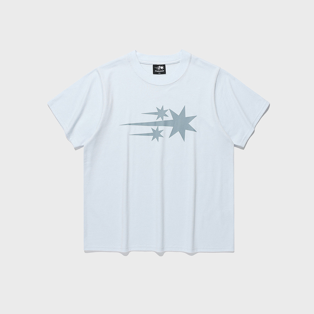 3stars symbol crop slim tee[skyblue]
