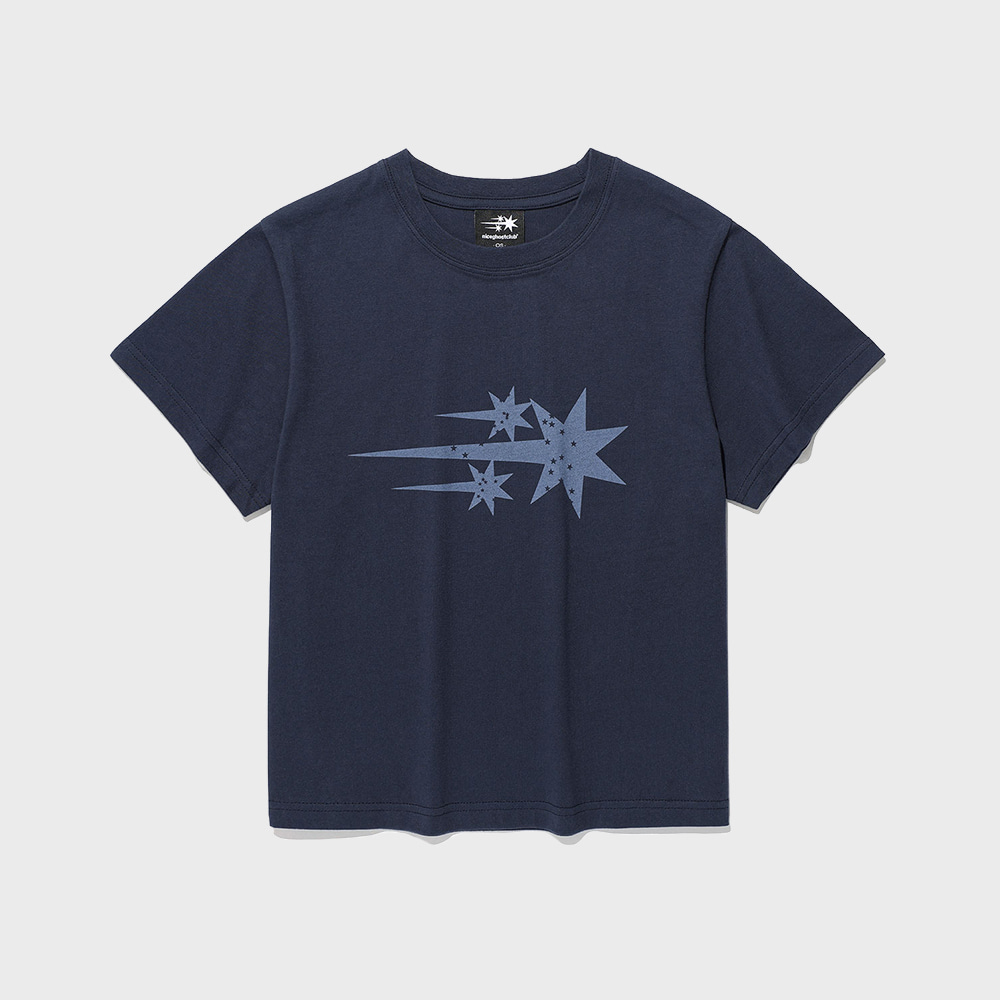 stardust 3star crop tee[navy]