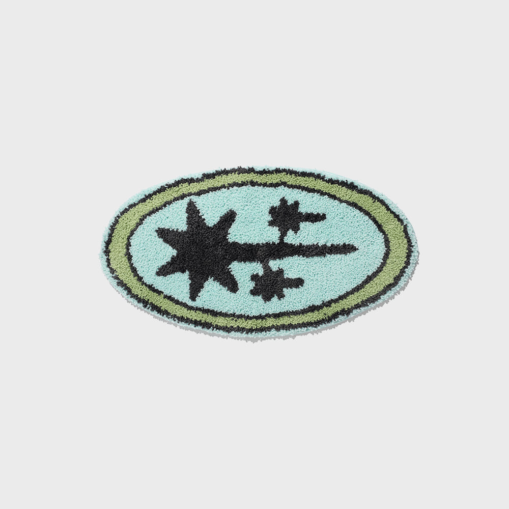 3star oval rug mat[mix]