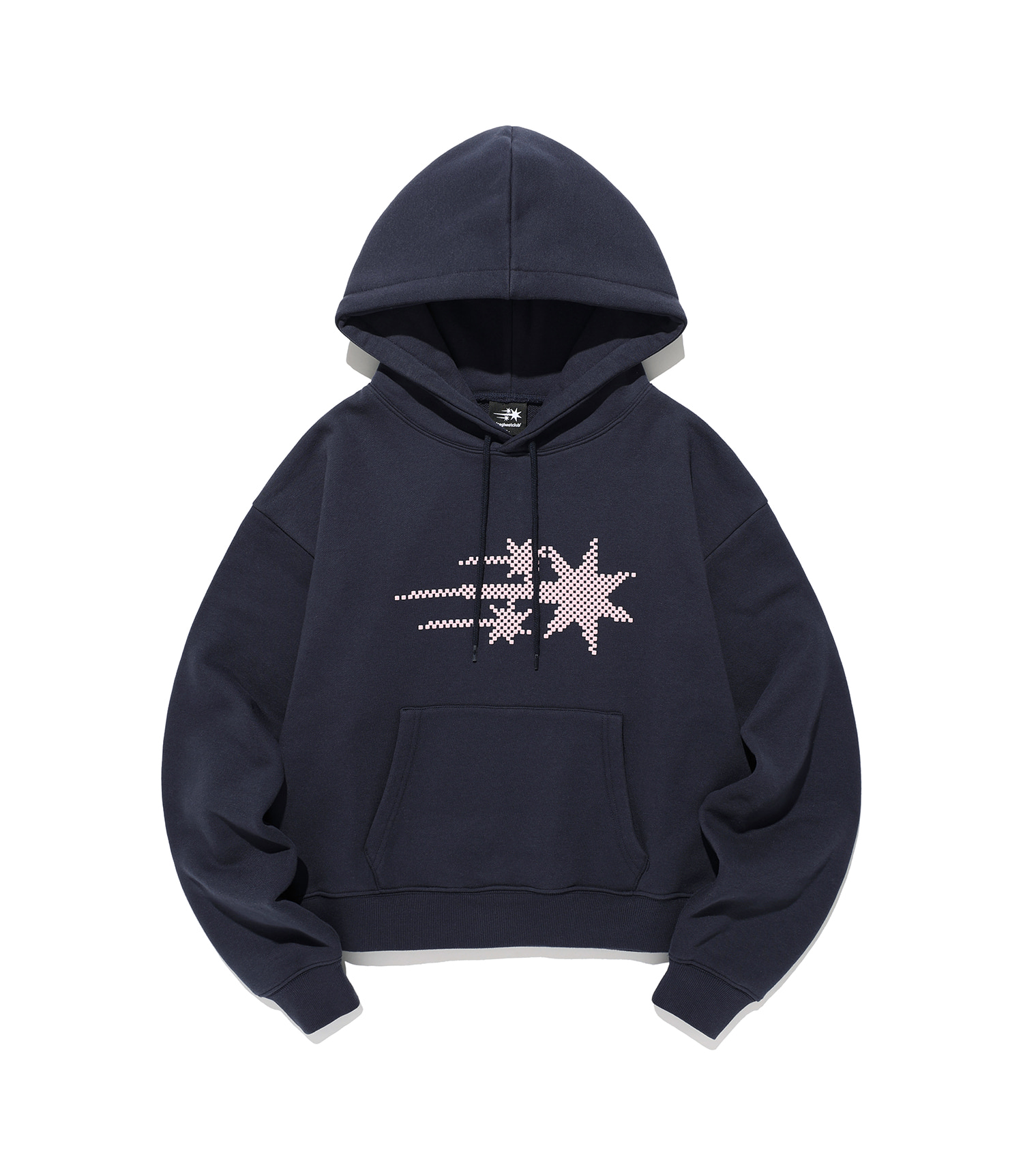 MOSAIC 3STAR CROP HOODIE[NAVY]