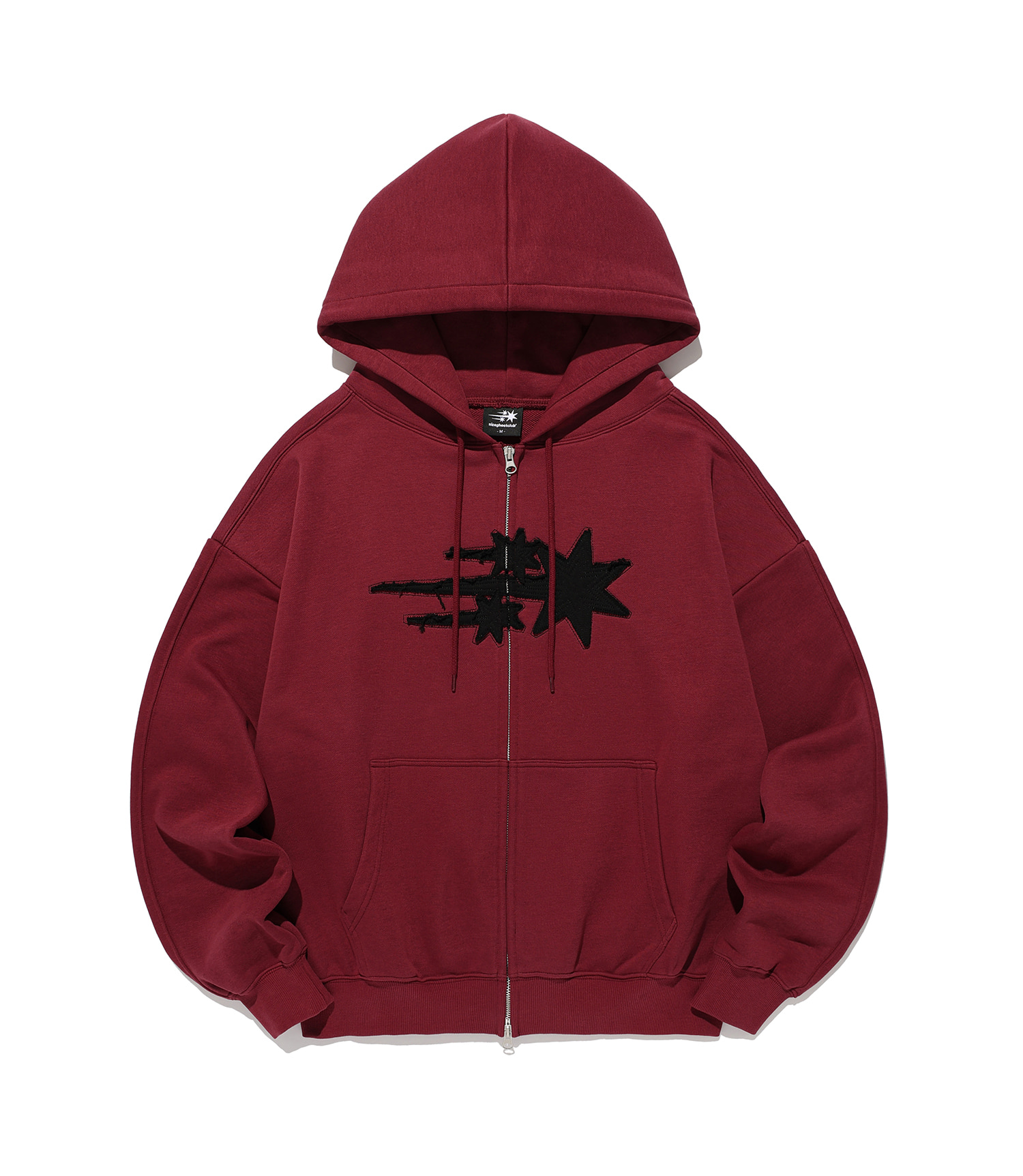 K-POPアイドル着用] 3STAR LOGO ZIP HOODIE_RED(NG2EFUM480A
