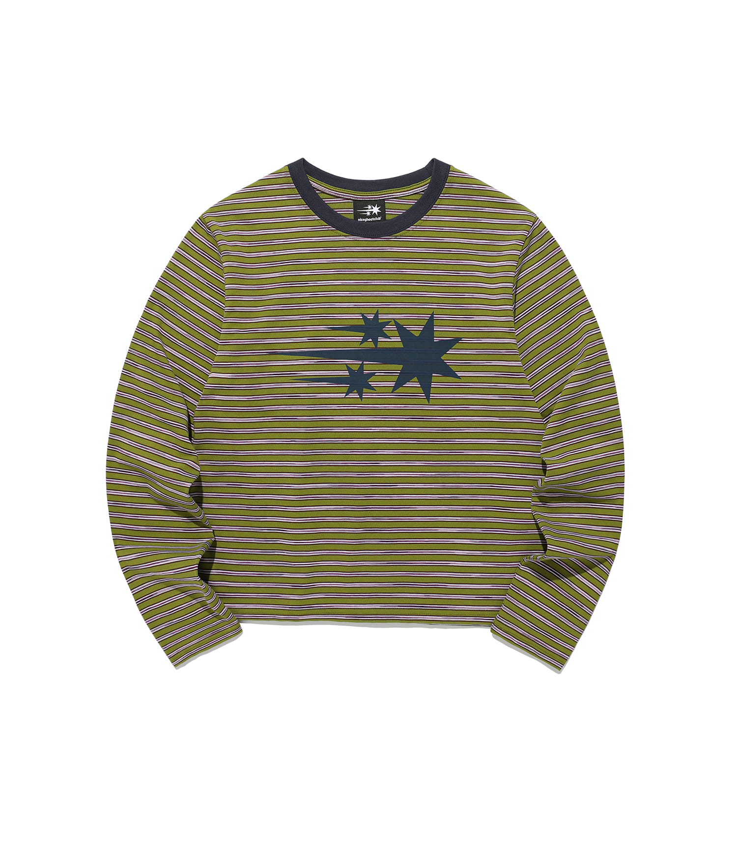 STRIPE 3STAR LS TEE[GREEN]