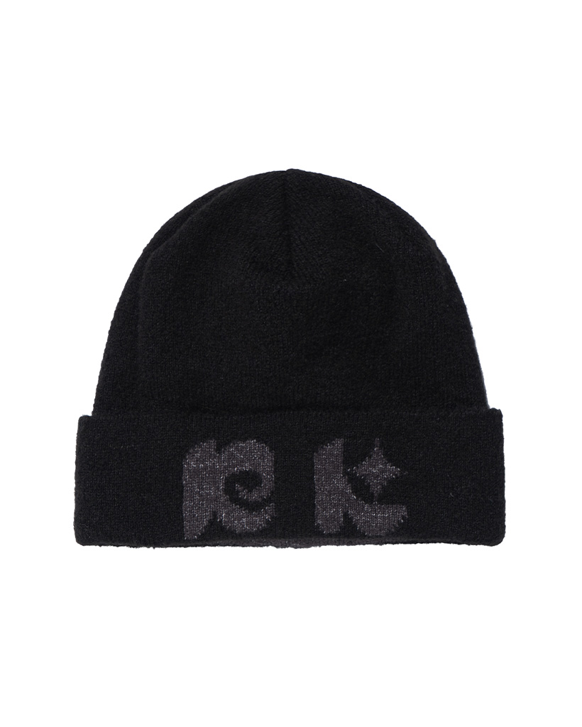 NK LOGO JACQUARD BEANIE (BLACK)