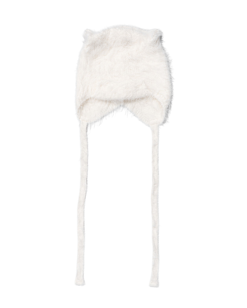 CAT EARS KNIT BEANIE (IVORY)