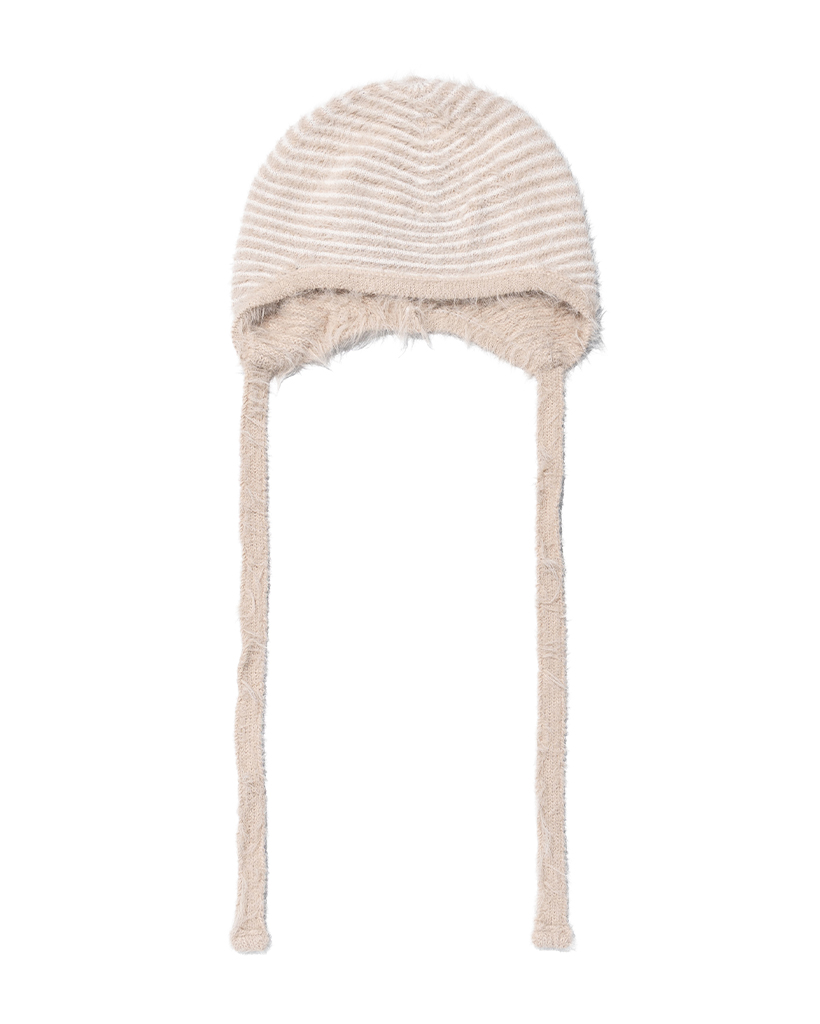 EARFLAP FUR BEANIE (BEIGE)